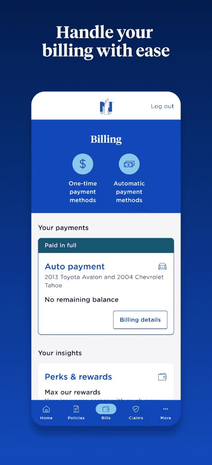 Nationwide app billing