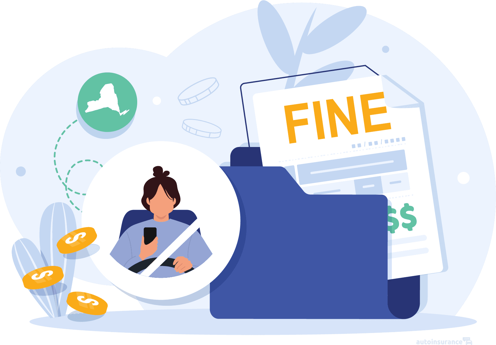 How Much Are Fines for Texting and Driving in New York