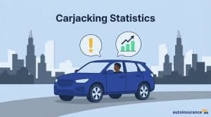 graphic of a person in a car with icons above it