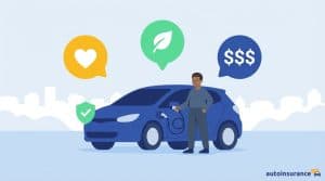 graphic of a person charging an electric car