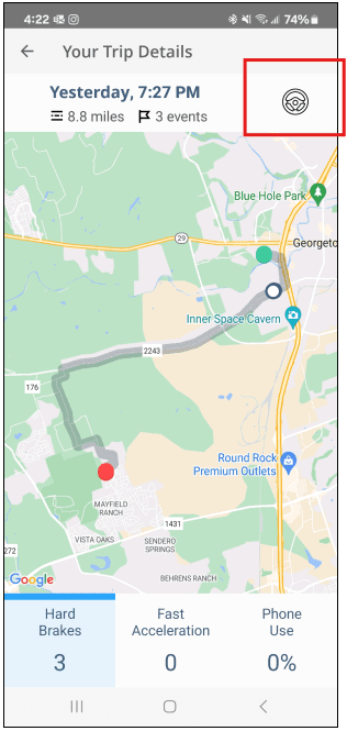 Snapshot Trip Details Map