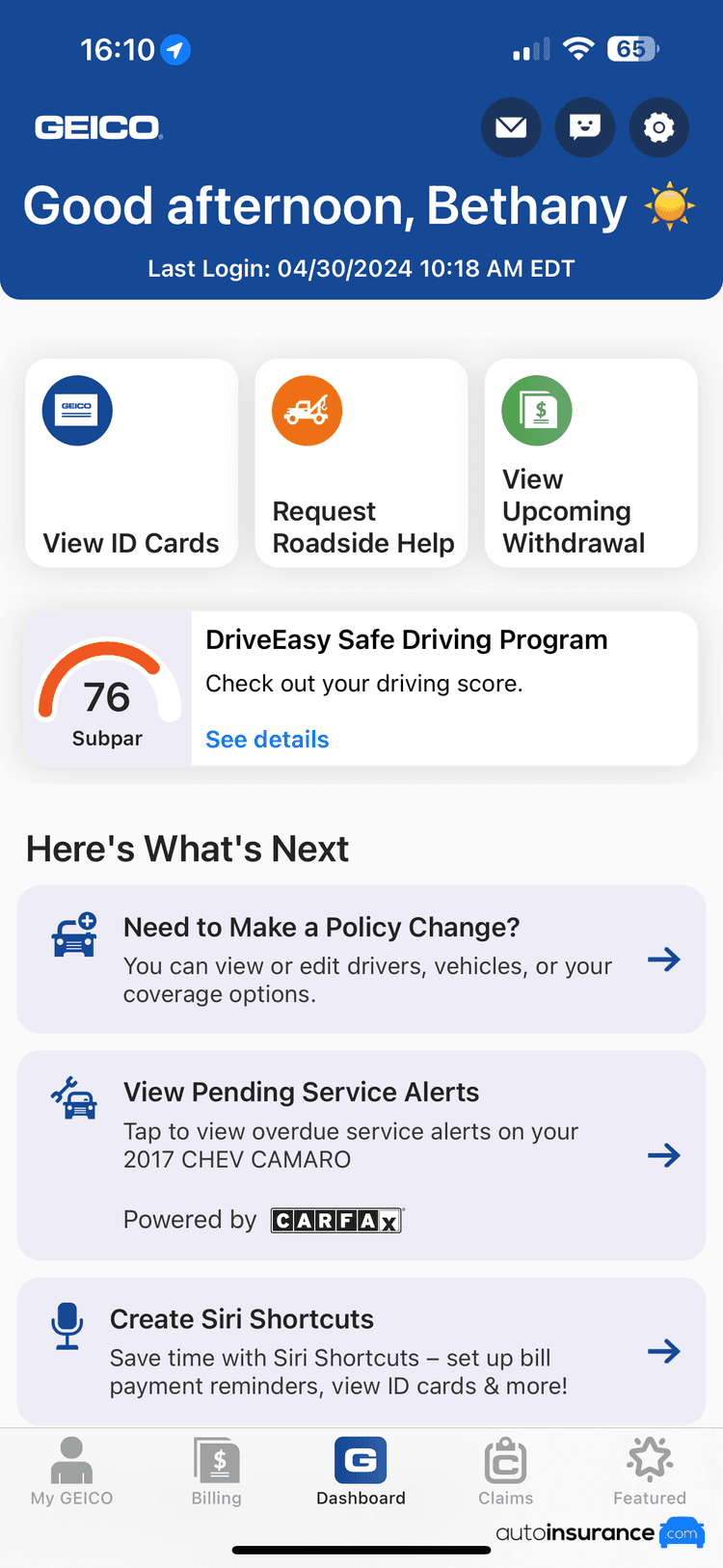 GEICO EasyDrive App